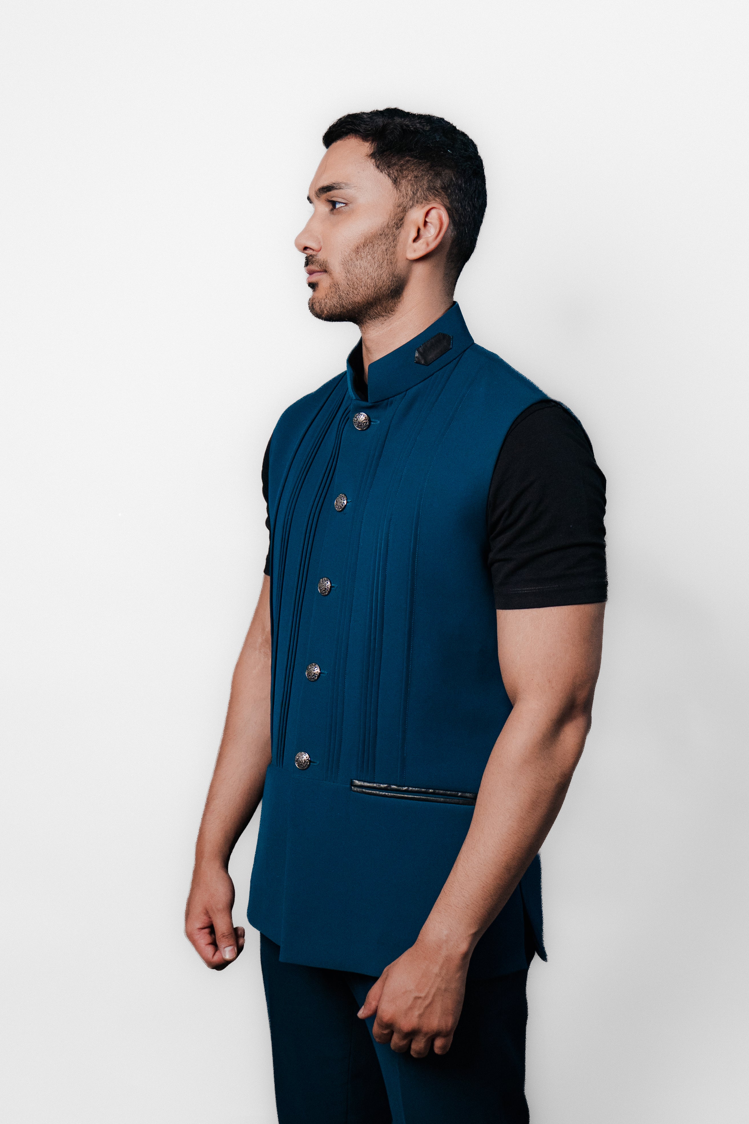 Aqua Nehru Jacket