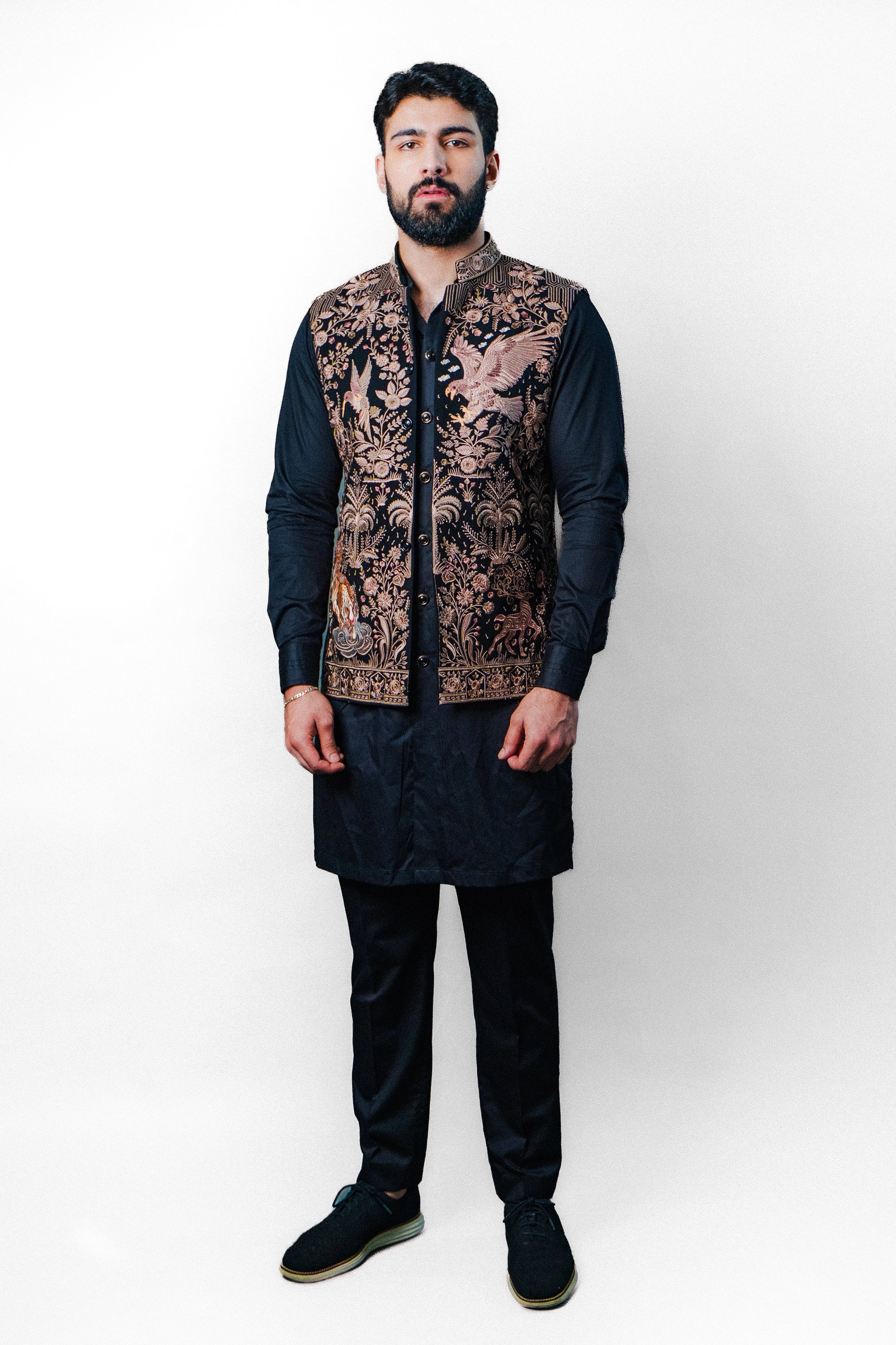 Noir Falcon Nehru Jacket