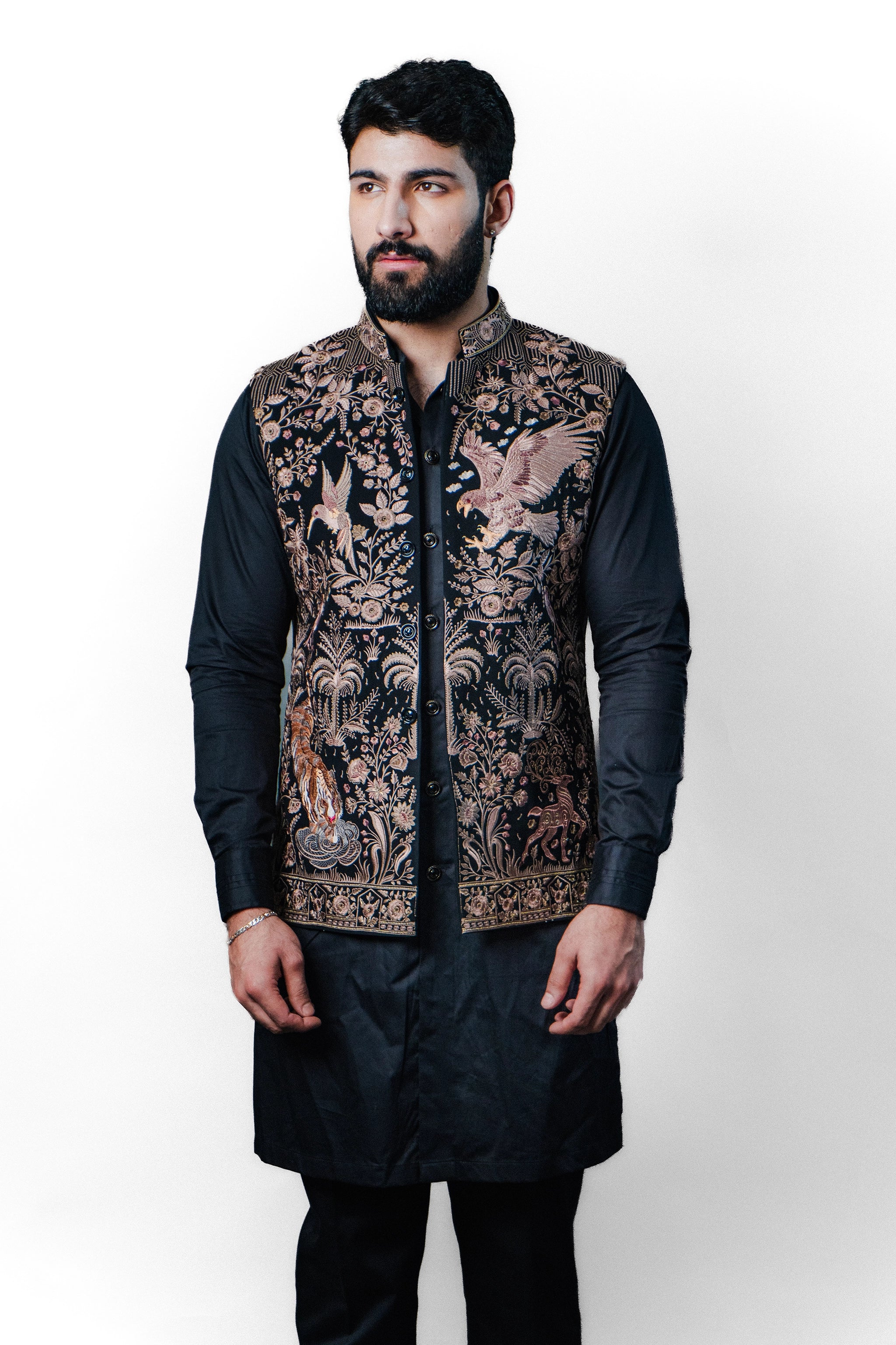 Noir Falcon Nehru Jacket